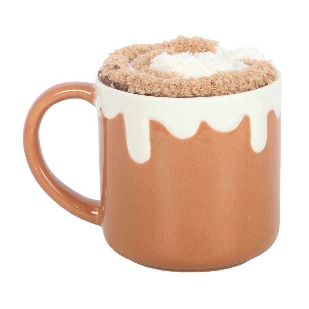 Something Different - Cinnamon Roll Beker & Sokken Set - Bruin